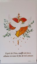 Image de bapteme / de Confirmation en dorure - Colombe du Saint Esprit